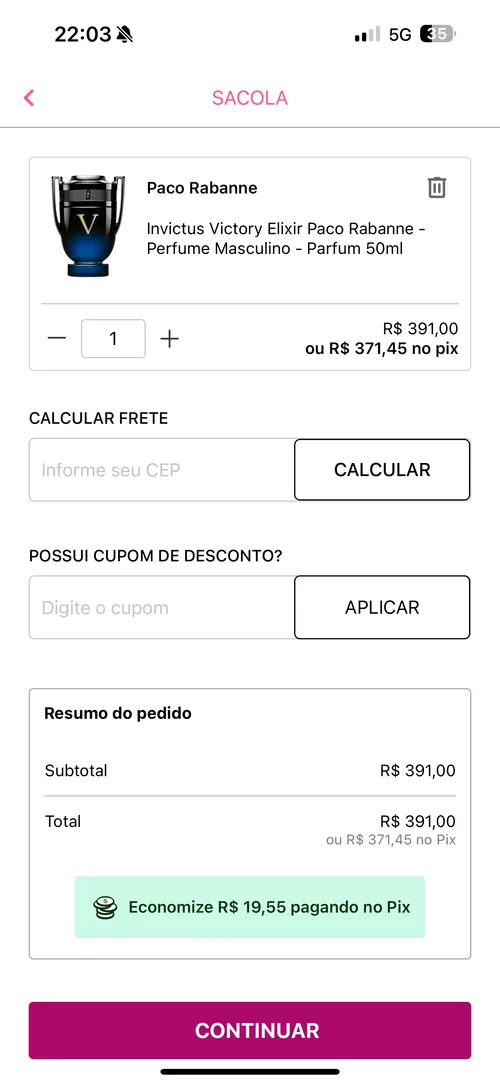 Imagem na descrição da promoção