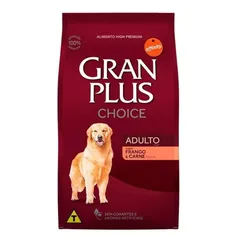 Ração Gran Plus Cães Choice Adultos Frango e Carne - 20kg + GRANPLUS