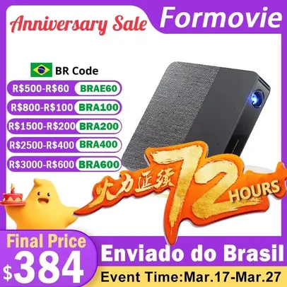 (ESTOQUE NO BRASIL) Projetor a laser Fengmi Formovie S5 ALPD, Full HD, 1100ANSI Lumens, 120hz