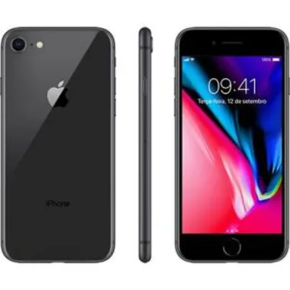 iPhone 8 Cinza Espacial 64GB Tela 4.7" IOS 11 4G Wi-Fi Câmera 12MP - Apple