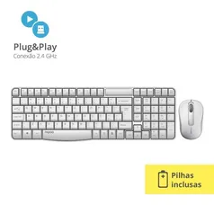 Combo Rapoo Teclado e Mouse Sem Fio 2.4 ghz White 5 Anos de Garantia X1800S - RA002