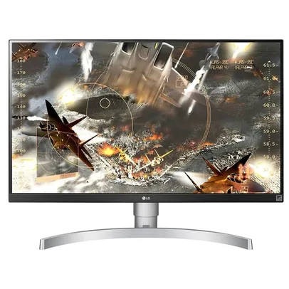 Monitor LG 27'' 4K Ultra HD, 60Hz, LED IPS, VESA DisplayHDR 400, 27UL650-W, Preto