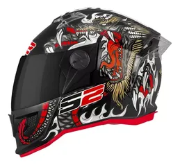 Capacete Pro Tork Fechado Stealth Dragon Viseira Fumê