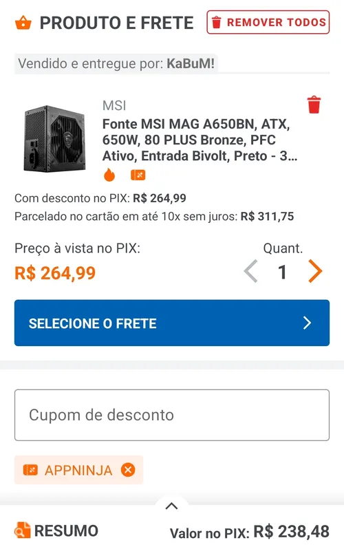 Imagem na descrição da promoção