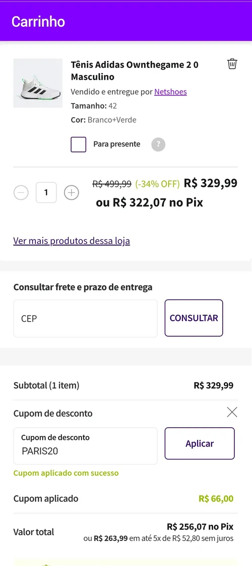 Imagem na descrição da promoção