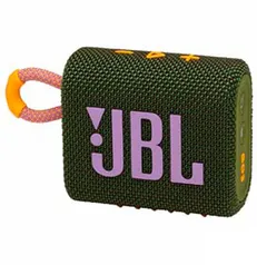 Caixa de Som Portátil Bluetooth JBL com Potência de 4,2 W Verde - JBL GO 3 - Shopping Smiles