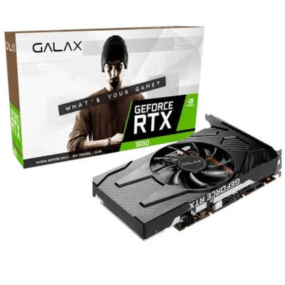 Placa de Video Galax Nvidia Geforce RTX 3050 8gb (1-click Oc) V2, Lhr, Gddr6, Dlss, Ray Tracing, 35NSL8MD5YBP