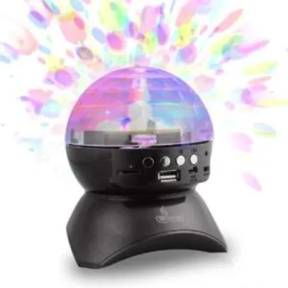 Caixa de Som Globo com Led Dj Usb/fm/sd | R$52