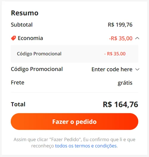 Imagem na descrição da promoção