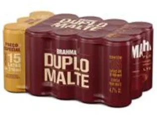 [Magalupay R$30,59] Cerveja Brahma Duplo Malte Lager 15 Unidades