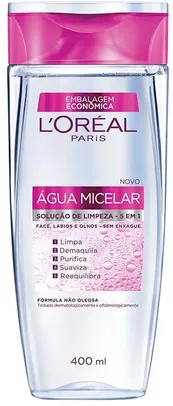 Água Micelar 5 em 1, L'Oréal Paris, 400ml | R$17