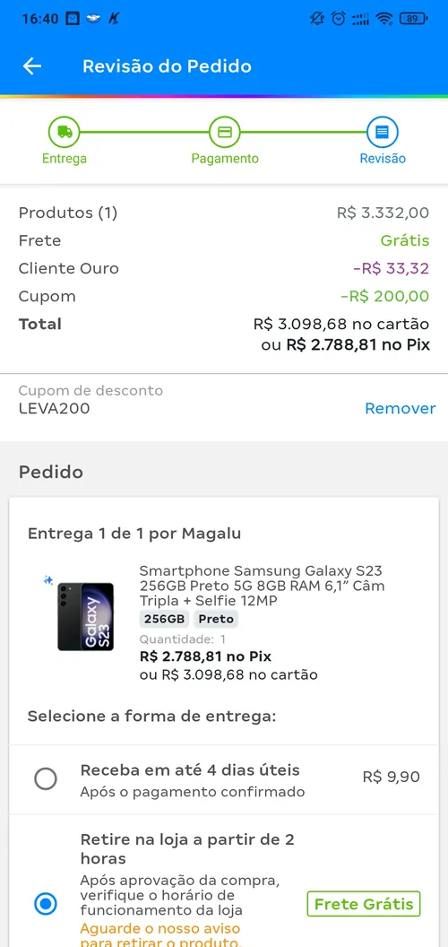 Imagem na descrição da promoção