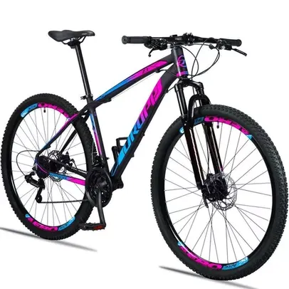 Bicicleta Dropp Z3 Aro 29 Câmbios Shimano Azul + rosa