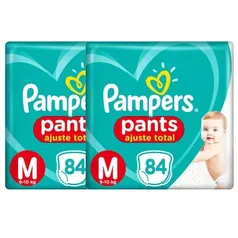 Fralda Pampers Pants Ajuste Total M - 168 Unidades