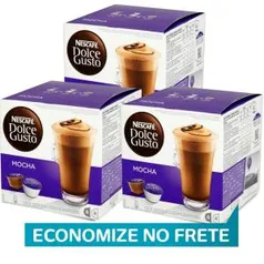 Combo com 3 caixas de Mocha Dolce Gusto - R$ 47