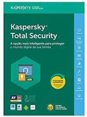 Kaspersky Total Security 2019 - Multidispositivos - 3 Dispositivos, 1 ano (Digital - Via Download) - R$60