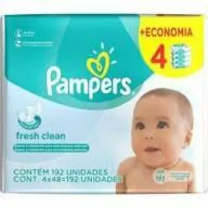 Lenços Umedecidos com 192 (4 × 48) Unidades Regular Pampers