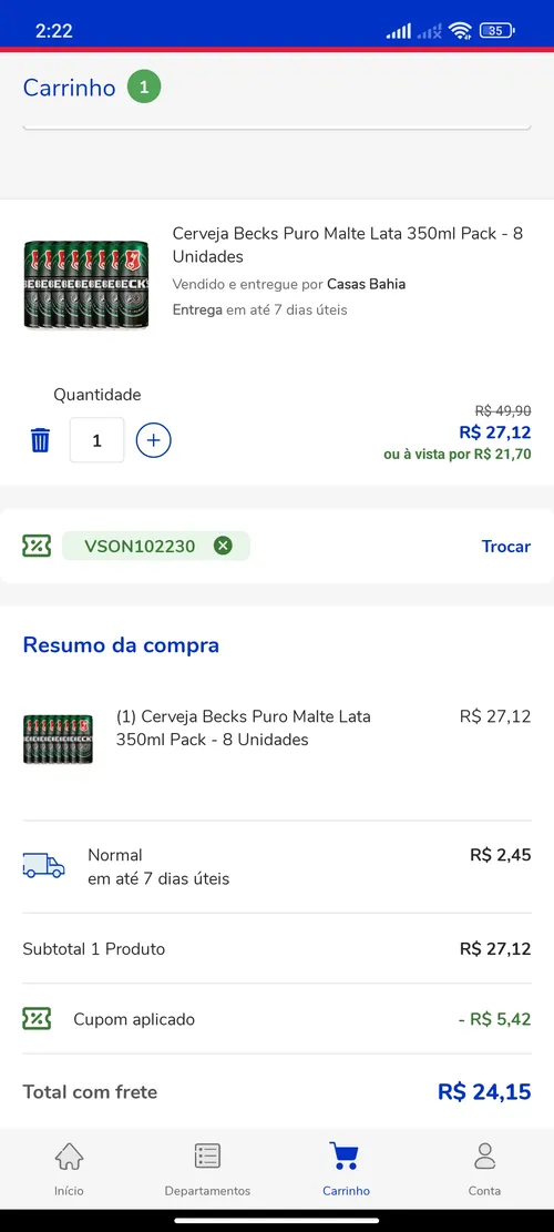 Imagem na descrição da promoção