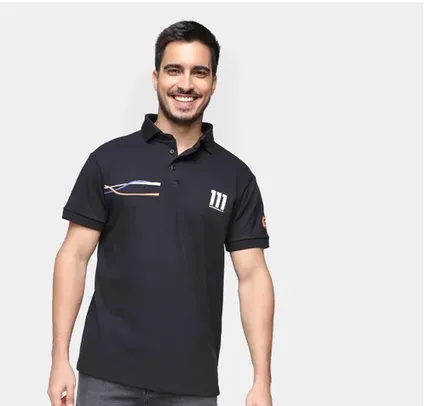 Camisa Polo RB111 Rubens Barrichello Move Masculina