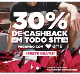 Todo site da Wollner com 30% de cashback AME