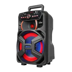 Amvox Caixa de Som Amplificada ACA 221 Gigante II - 220W RMS, Bluetooth, Rádio FM, USB, Preto