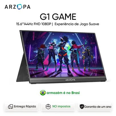 Monitor portátil Arzopa 15.6'' 144HZ 1080P HDR