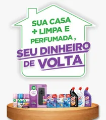 Receba até R$35 de volta comprando produtos AirWick ou Harpic