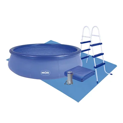 Combo Piscina Inflável Filtro Escada 9000L Mor 220V