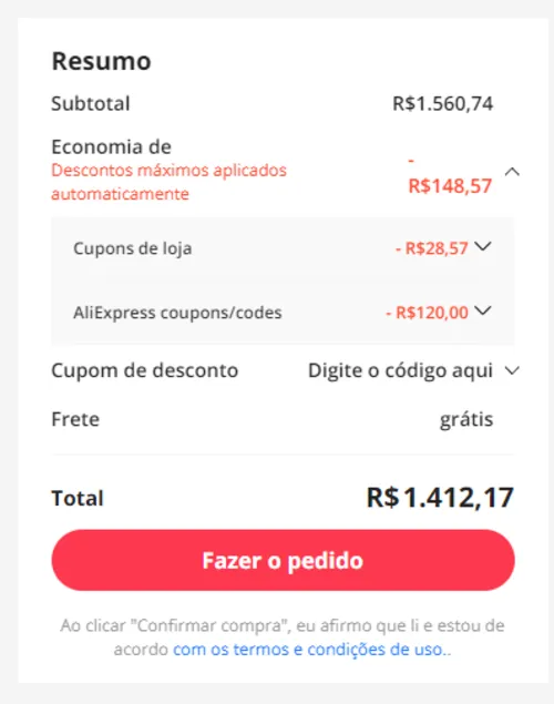 Imagem na descrição da promoção