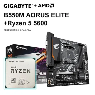 Placa mae B550m Aorus Elite + Processador Ryzen 5600