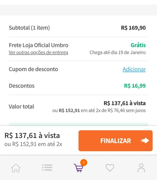 Imagem na descrição da promoção