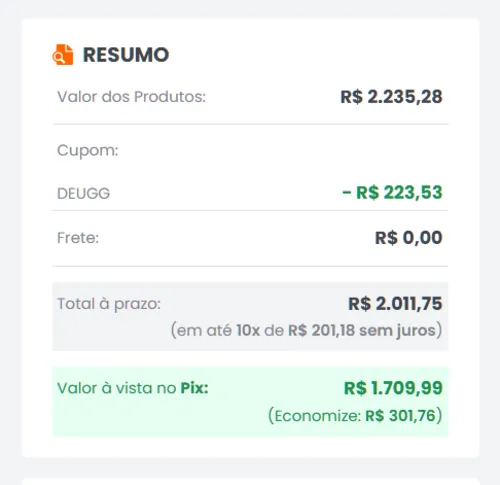 Imagen na descrição da promoção