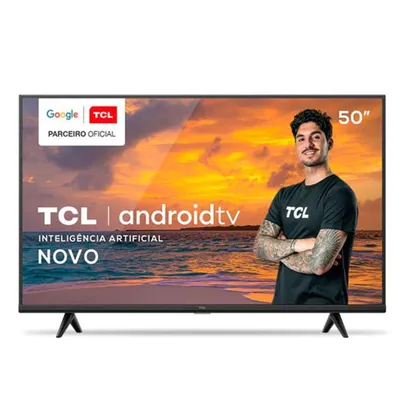 Smart TV TCL LED 4K UHD HDR 50" Android TV com Comando por controle de Voz, Google Assistant e Wi-Fi - 50P615