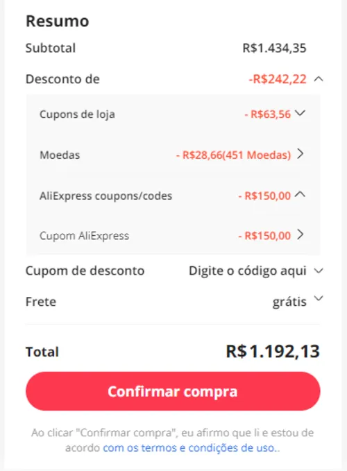 Imagem na descrição da promoção