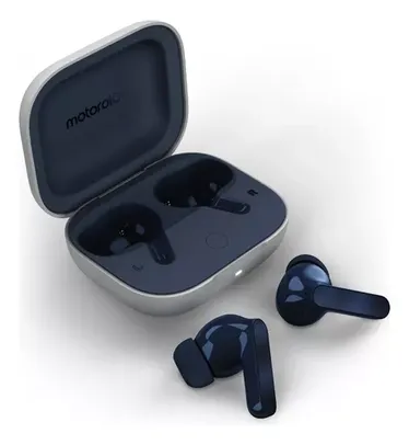 Fone De Ouvido Sem Fio Bluetooth Motorola Moto Buds Motorola Cor Azul-escuro Luz Branco