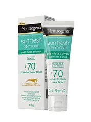 Neutrogena Sun Fresh Protetor Solar Facial Para Pele Oleosa Derm Care Sem Cor FPS 70, 40g