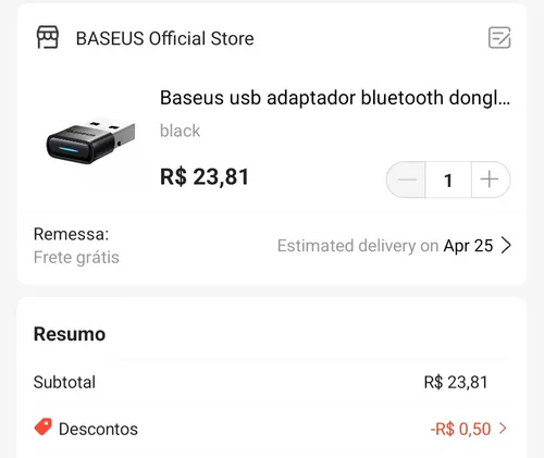 Imagem na descrição da promoção