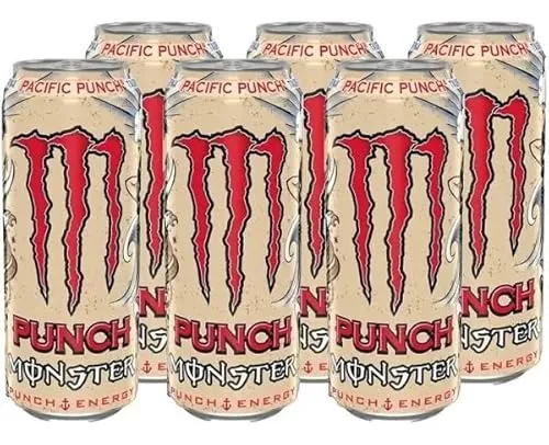 Pack de Energético Monster Pacific Punch lata 473ml 6 unidades