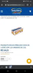 Paçoquita rolha 1,65kg - caixa com 110 | R$15