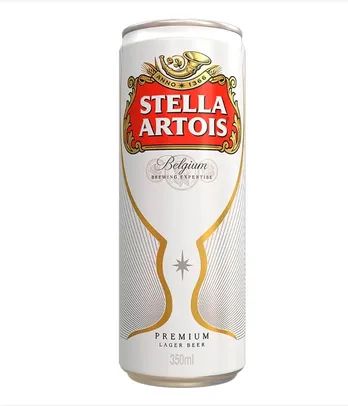 [Regiões Selecionadas] 25 Unid Cerveja Lager Premium Stella Artois Lata 350ml | R$ 3
