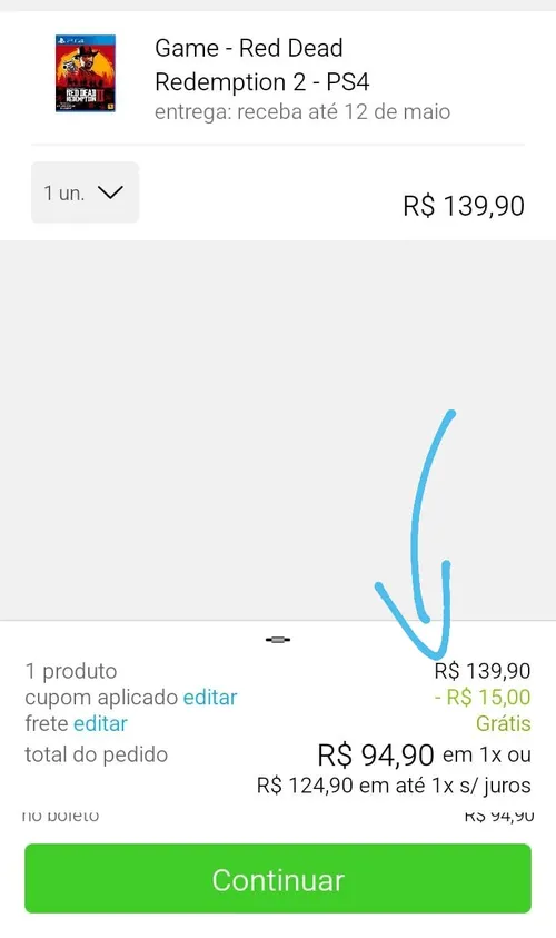 Imagem na descrição da promoção