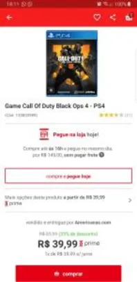 Game Call Of Duty Black Ops 4 - PS4 | R$40