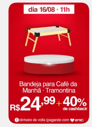 [APP / AME R$ 14,99] Bandeja para Café da Manhã - Tramontina