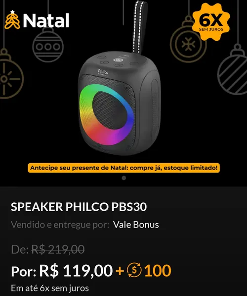 Imagem na descrição da promoção