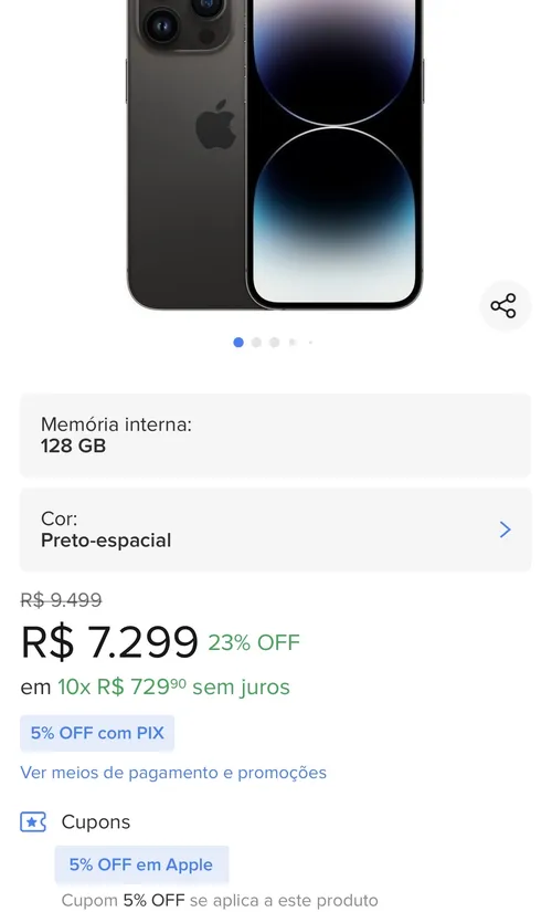 Imagem na descrição da promoção