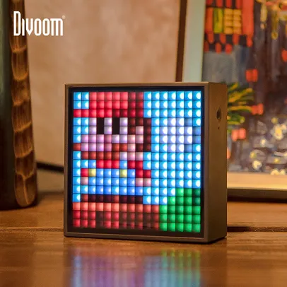 Caixa de som com Despertador e Pixel Art Divoom | R$233