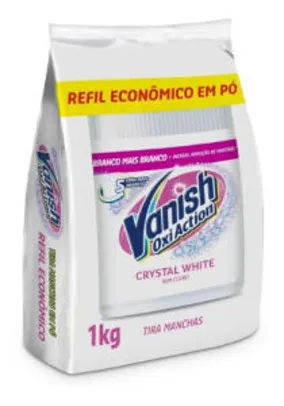 Vanish Crystal White Tira Manchas Pó Roupas Branca Refil 1kg | R$19