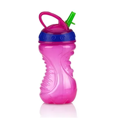 Nûby Copo Com Canudo Rígido Retrátil 300 Ml Rosa