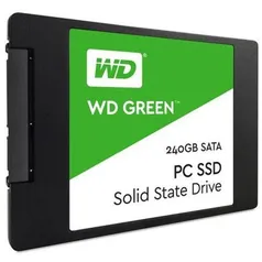 Ssd Wd Green 240gb 2.5´ Sata Iii 6gb/S Leituras: 545mb/S E Gravações: 465mb/S  por R$ 255