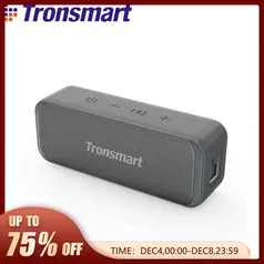 [Taxa inclusa] Caixa de som portátil Tronsmart T2 Mini - Resistente à água, Bluetooth, C. Memória